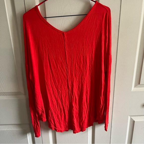 Free People Love Glare Orange Moonshine Long Sleeve Top - Picture 6 of 8